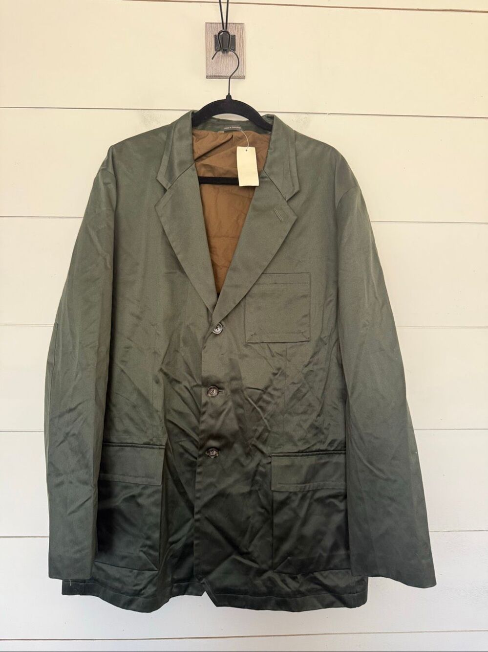 Banana Republic Men’s XL Green Swedish Army Blazer Jacket New Vintage